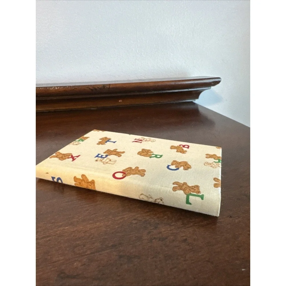 1989 Quillmark Fabric Alphabet & Bears Hardcover Journal Vintage. NOS